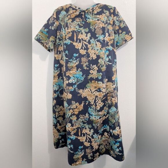 VTG A Mendel 60s 70s Floral Nap Maximalist 80s Fairy Whimsical Garden Dress O/S - Picture 1 of 7